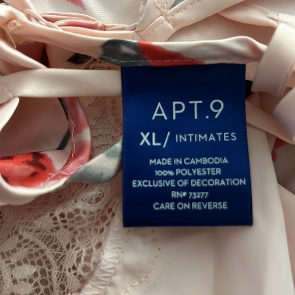 Apt 9 Intimates Fliral Lace Camisole size XL - Picture 6 of 7